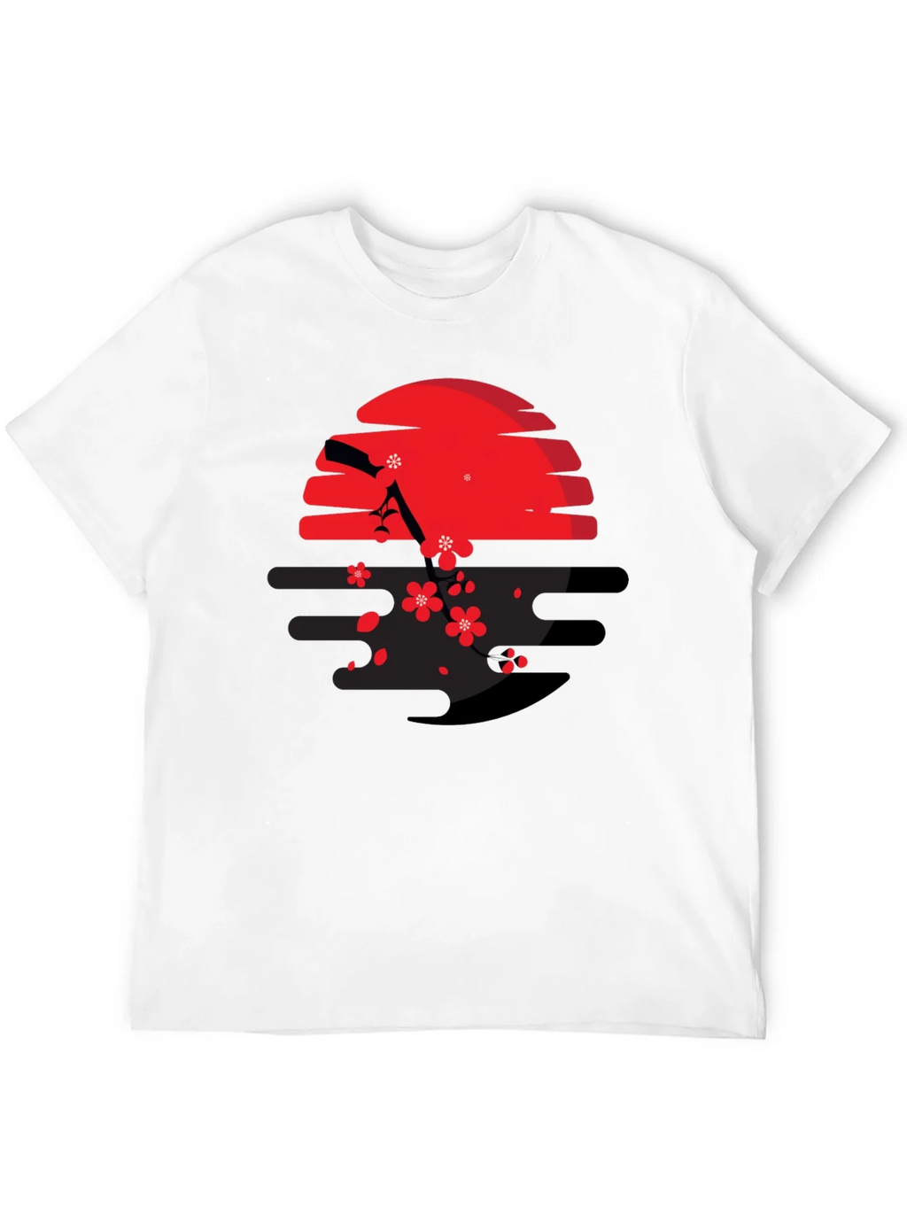 Red Sun & Cherry Blossom Graphic Tee