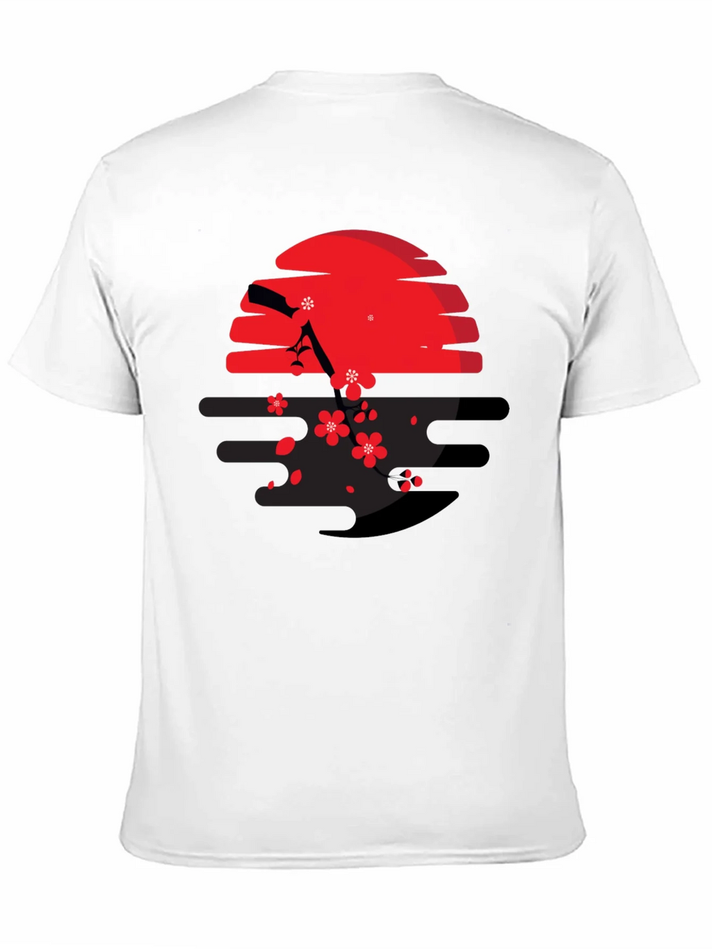 Red Sun & Cherry Blossom Graphic Tee