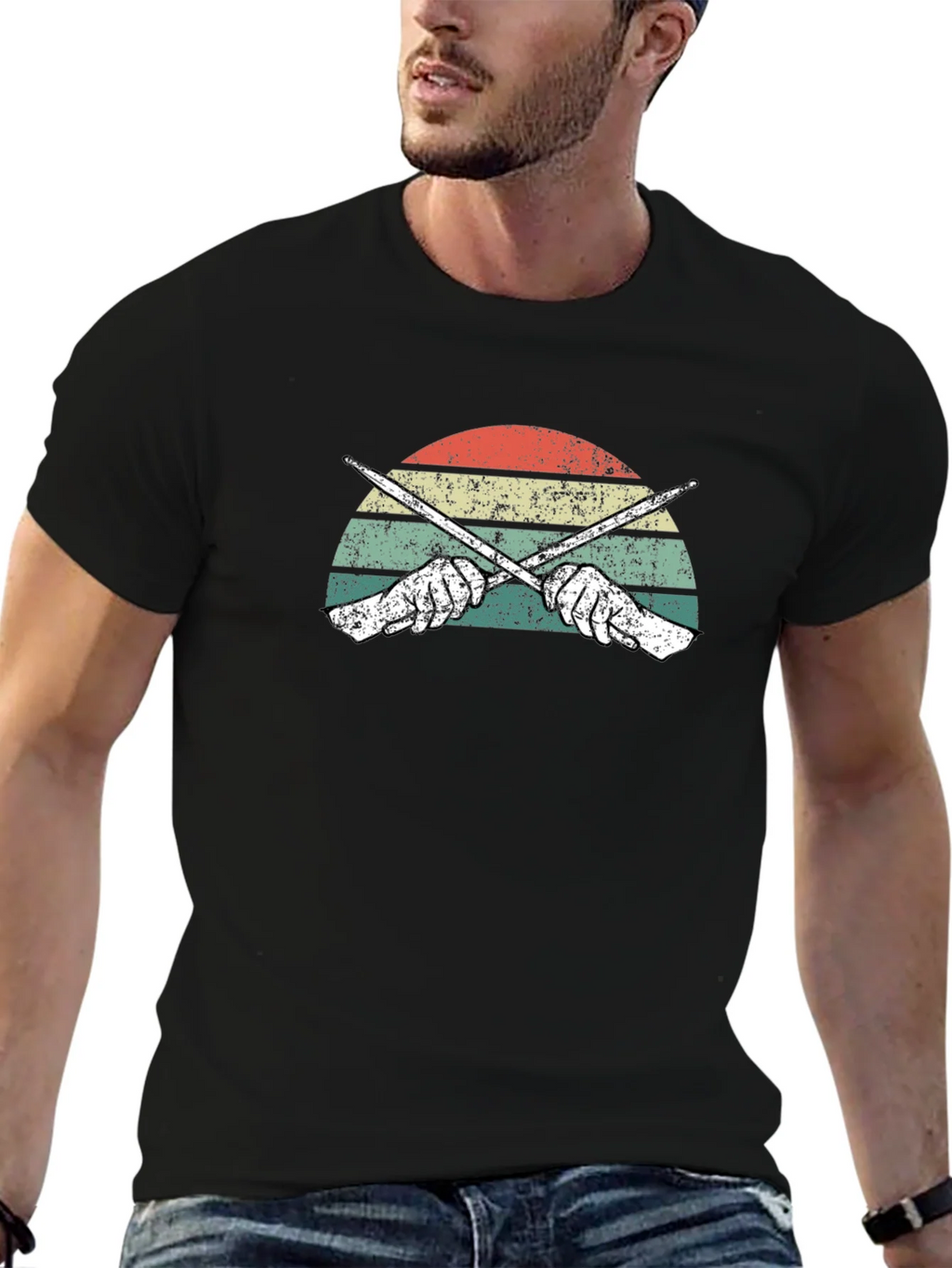 Retro Drum Sticks T-Shirt